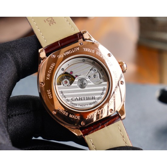 Cartier-Drive De Cartier 40mm RG/LE White Dial TWF Automatic