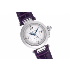 Cartier-Pasha Ladies 35mm SS/LE White/Num BVF 9039