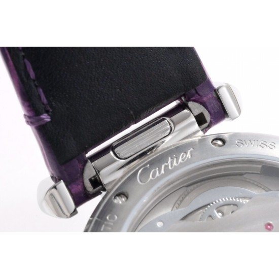 Cartier-Pasha Ladies 35mm SS/LE White/Num BVF 9039