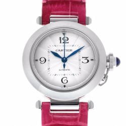 Cartier-Pasha Ladies 35mm SS/LE White/Num Red BVF 9039