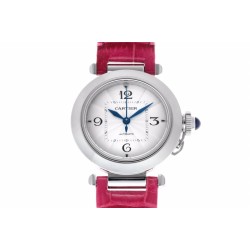 Cartier-Pasha Ladies 35mm SS/LE White/Num Red BVF 9039
