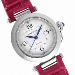 Cartier-Pasha Ladies 35mm SS/LE White/Num Red BVF 9039