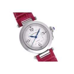 Cartier-Pasha Ladies 35mm SS/LE White/Num Red BVF 9039
