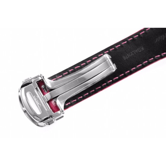 Cartier-Pasha Ladies 35mm SS/LE White/Num Red BVF 9039