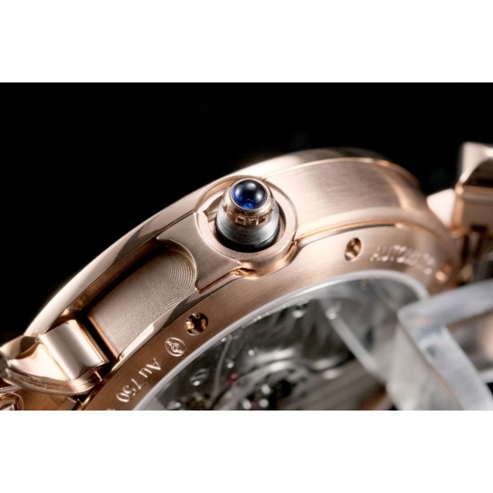 Cartier-Pasha Ladies 35.5mm RG/RG White/Num/Dia BVF Automatic