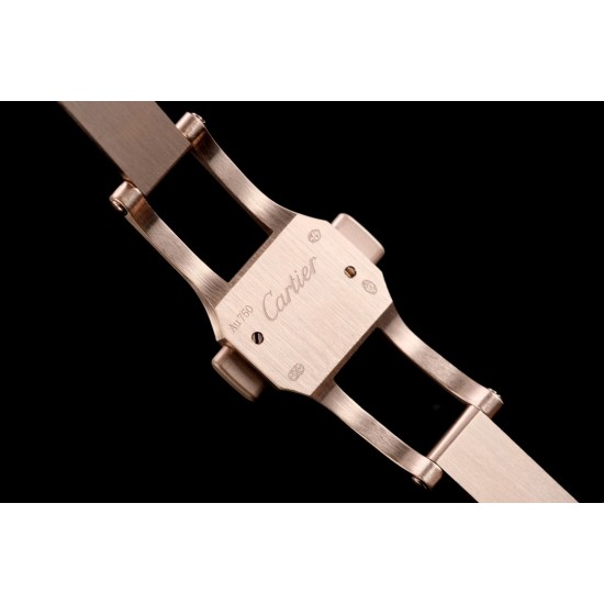 Cartier-Pasha Ladies 35.5mm RG/RG White/Num/Dia BVF Automatic