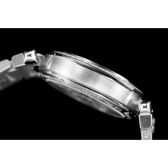 Cartier-Pasha Ladies 35mm SS/SS White/Num/Dia BVF Automatic