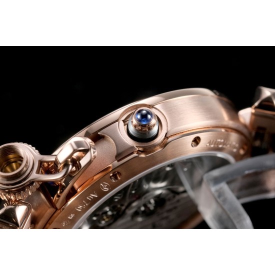 Cartier-Pasha Ladies 35mm RG/RG White/Num Diam BVF Automatic