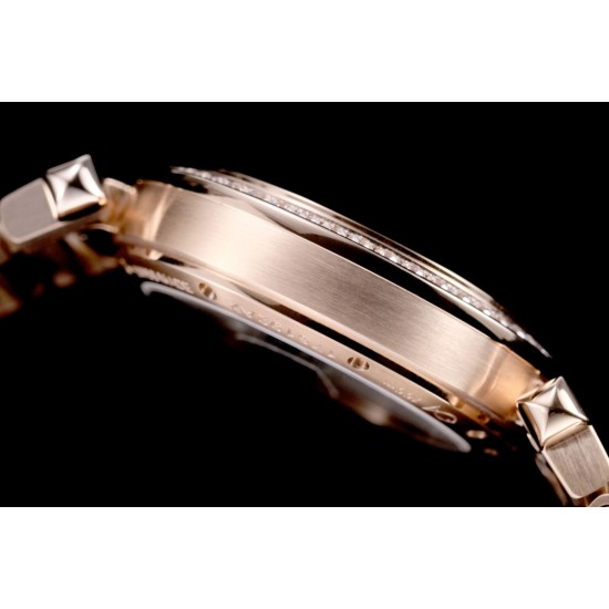Cartier-Pasha Ladies 35mm RG/RG White/Num Diam BVF Automatic