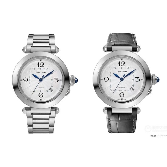 Cartier-Pasha 41mm Man SS/SS White/Num BVF 9019