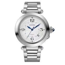 Cartier-Pasha 41mm Man SS/SS White/Num BVF 9019