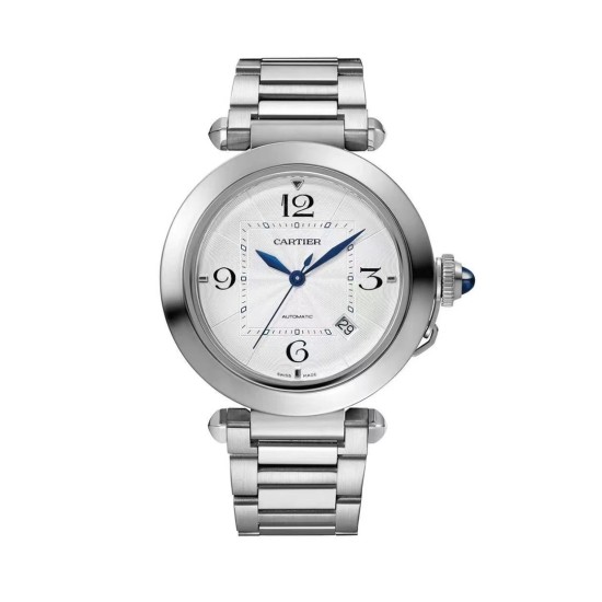 Cartier-Pasha 41mm Man SS/SS White/Num BVF 9019