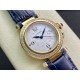 Cartier-Pasha Ladies 35mm WGPA0013 YG/LE White/Num Diam 3KF 1847