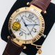 Cartier-Pasha Man 41mm RG/LE White/Num GBF 9015