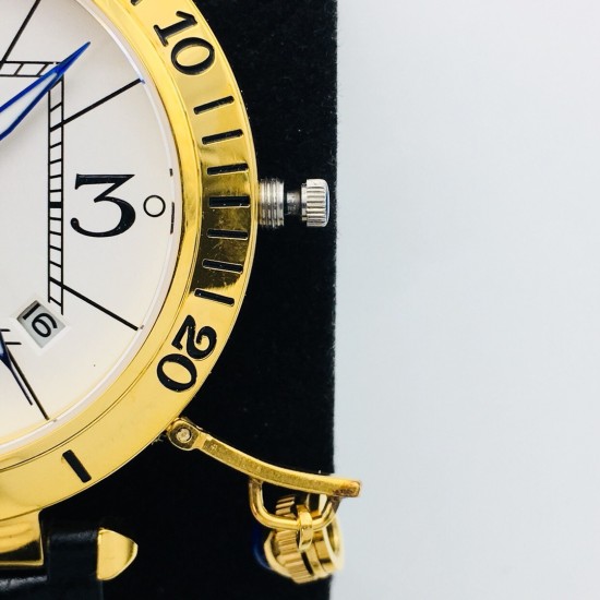 Cartier-Pasha Man 41mm YG/LE White/Num GBF 9015