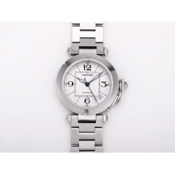 Cartier-Pasha Ladies 35mm SS/SS White/Num V9F A2892