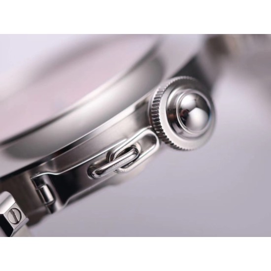 Cartier-Pasha Ladies 35mm SS/SS Pink/Num V9F A2892