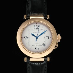 Cartier-Pasha Men(41mm)/Ladies(35mm) RG/LE White/Num KDY Original 9015 Movement