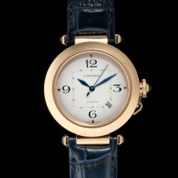 Cartier-Pasha Men(41mm)/Ladies(35mm) RG/LE White/Num KDY Original 9015 Movement