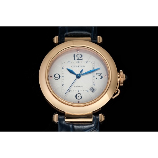 Cartier-Pasha Men(41mm)/Ladies(35mm) RG/LE White/Num KDY Original 9015 Movement