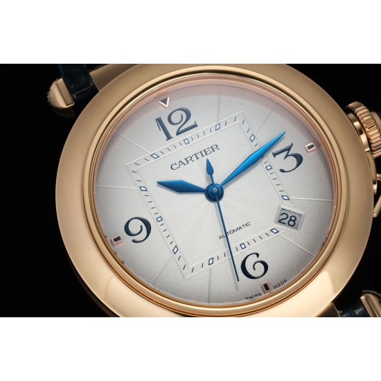 Cartier-Pasha Men(41mm)/Ladies(35mm) RG/LE White/Num KDY Original 9015 Movement