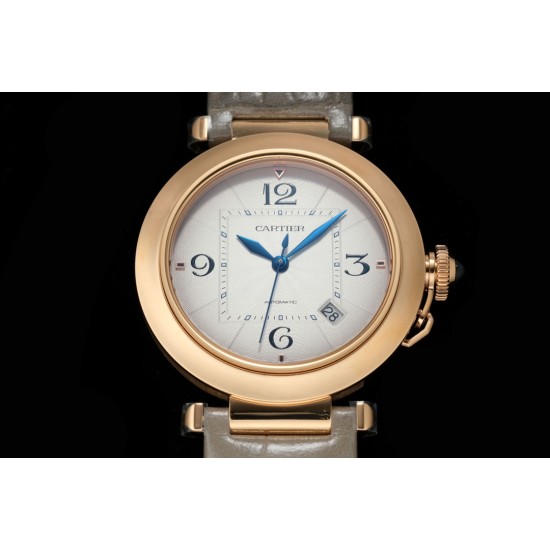 Cartier-Pasha Men(41mm)/Ladies(35mm) RG/LE White/Num KDY Original 9015 Movement