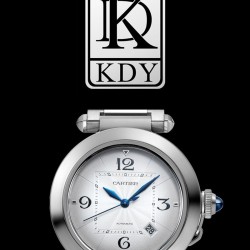 Cartier-Pasha Men 41mm SS/LE White/Num KDY Original 9015 Movement