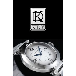 Cartier-Pasha Men 41mm SS/LE White/Num KDY Original 9015 Movement