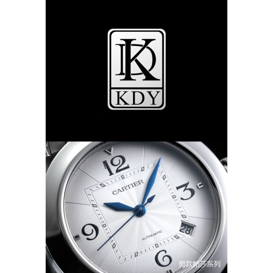 Cartier-Pasha Men 41mm SS/LE White/Num KDY Original 9015 Movement