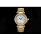 Cartier-Pasha Ladies 35mm Diam YG/YG White/Num KDY Original 9015 Movement