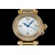 Cartier-Pasha Ladies 35mm Diam YG/YG White/Num KDY Original 9015 Movement