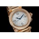 Cartier-Pasha Ladies 35mm Diam RG/RG White/Num KDY Original 9015 Movement