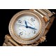 Cartier-Pasha Ladies 35mm Diam RG/RG White/Num KDY Original 9015 Movement