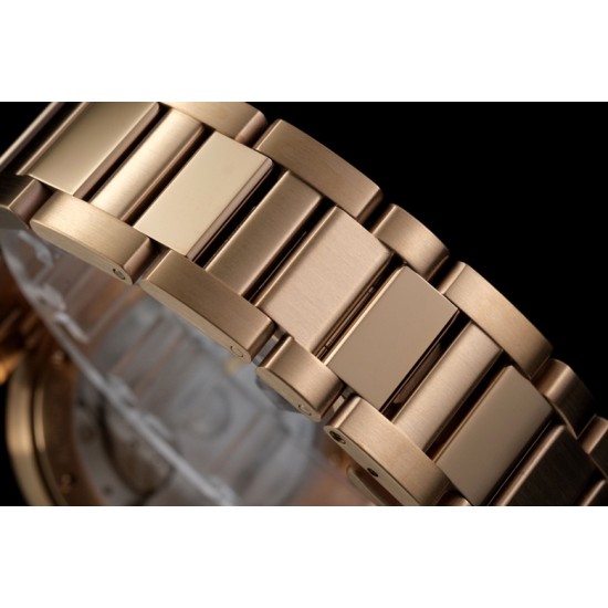 Cartier-Pasha Ladies 35mm Diam RG/RG White/Num KDY Original 9015 Movement