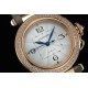 Cartier-Pasha Ladies 35mm Diam RG/LE White/Num KDY Original 9015 Movement