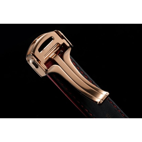 Cartier-Pasha Ladies 35mm Diam RG/LE White/Num KDY Original 9015 Movement