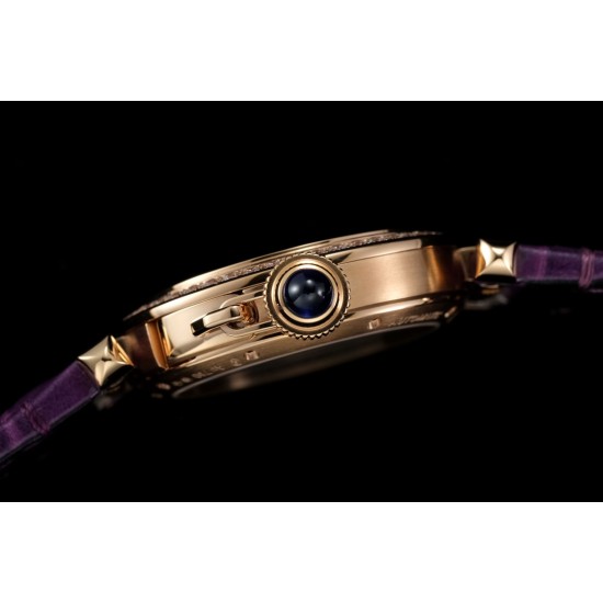 Cartier-Pasha Ladies 35mm Diam RG/LE White/Num KDY Original 9015 Movement