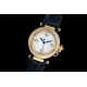 Cartier-Pasha Ladies 35mm Diam YG/LE White/Num KDY Original 9015 Movement