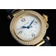 Cartier-Pasha Ladies 35mm Diam YG/LE White/Num KDY Original 9015 Movement