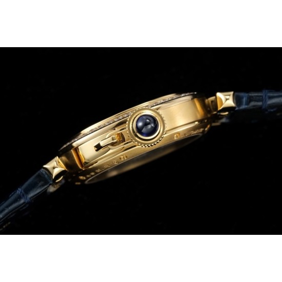 Cartier-Pasha Ladies 35mm Diam YG/LE White/Num KDY Original 9015 Movement