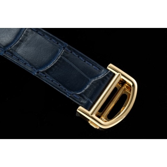 Cartier-Pasha Ladies 35mm Diam YG/LE White/Num KDY Original 9015 Movement