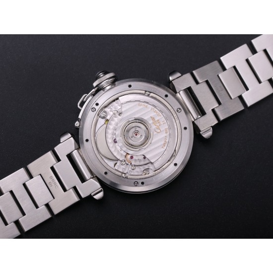 Cartier-Pasha Ladies W31074M7 35mm SS/SS Pink/Num TWCF A2892