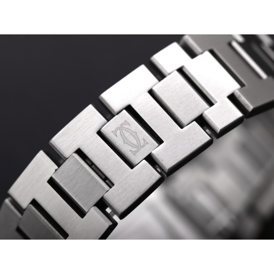 Cartier-Pasha Ladies W31074M7 35mm SS/SS White/Num TWCF A2892