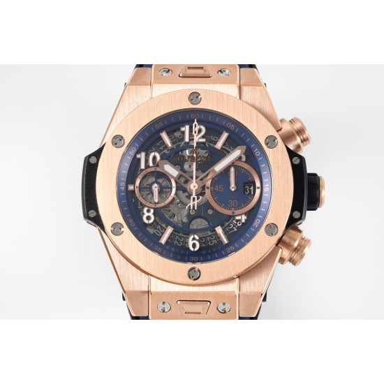 Hublot-Big Bang Unico 42mm RG/RU Skeleton Blue Dial BBF HUB1280