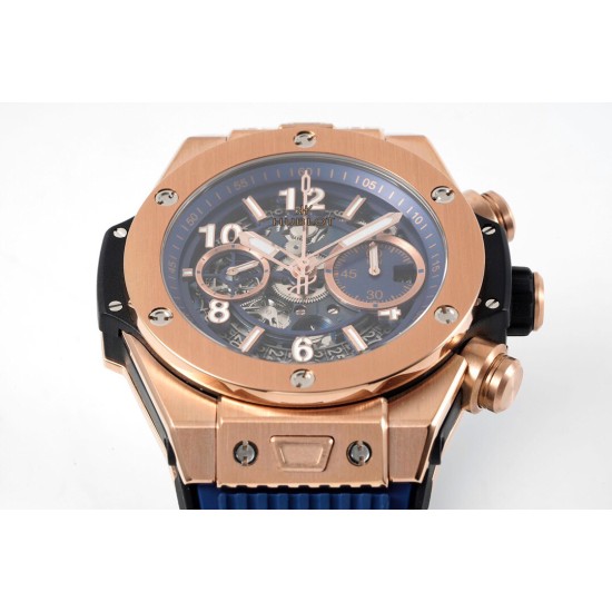 Hublot-Big Bang Unico 42mm RG/RU Skeleton Blue Dial BBF HUB1280