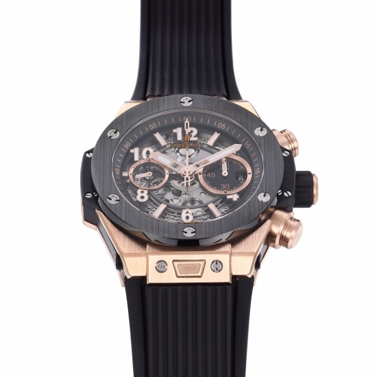 Hublot-Big Bang Unico 42mm RG/RU Black Ceramic Bezel BBF HUB1280