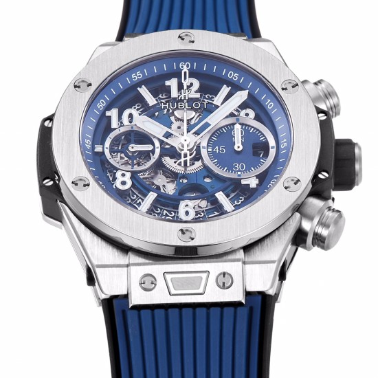 Hublot-Big Bang Unico 42mm TI/RU Skeleton Blue Dial BBF HUB1280