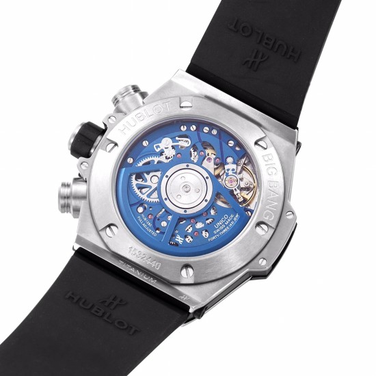 Hublot-Big Bang Unico 42mm TI/RU Skeleton Blue Dial BBF HUB1280