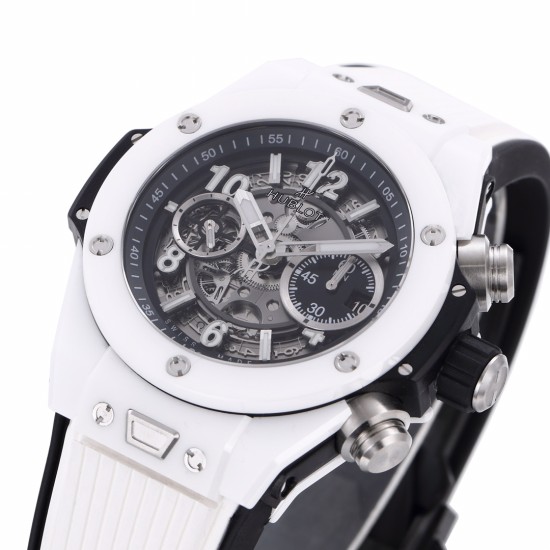 Hublot-Big Bang Unico 42mm White Ceramic/RU Skeleton Dial BBF HUB1280