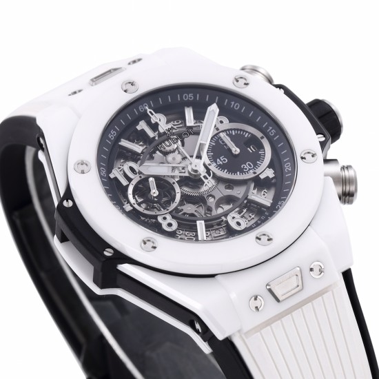 Hublot-Big Bang Unico 42mm White Ceramic/RU Skeleton Dial BBF HUB1280